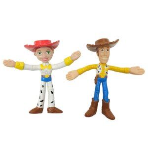 Disney Pixar Kellogg Toy Story Sheriff Woody Jessie Bendy Action Figures Toys